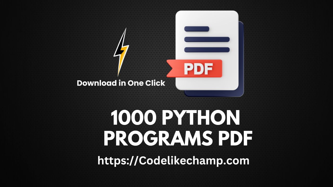 1000 python programs pdf