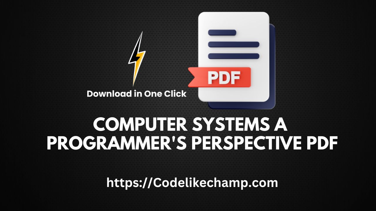 computer systems a programmer's perspective pdf