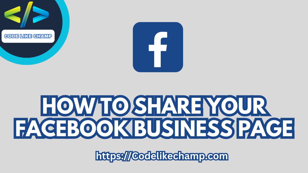 How to Share your Facebook Business page