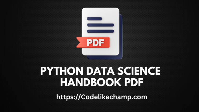 Python Data Science Handbook Pdf CodeLikeChamp